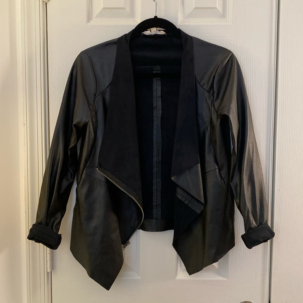 BB Dakota vegan leather waterfall jacket
